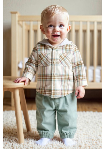 Erkek Bebek Ekru 2li Set