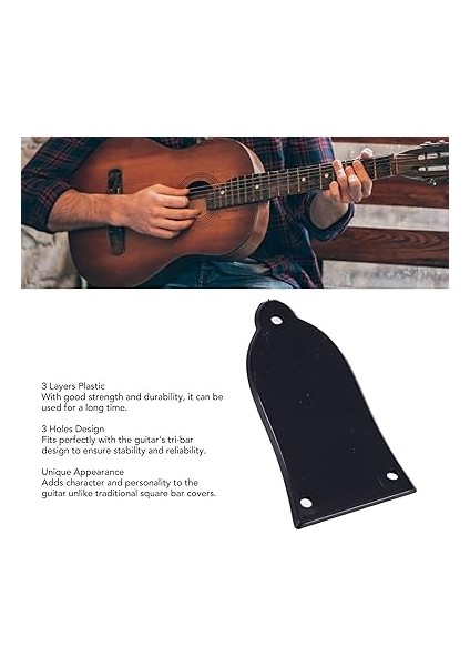 Gitar Kafes Çubuk Kapağı, GR45 Için Plastik 3 Delikli Elektro Gitar Kafes Çubuk Kapak Plakası, Kırmızı Kaplumbağa Zırhı, Elektro Gitarlara Uyar, Tasarım fiyatları