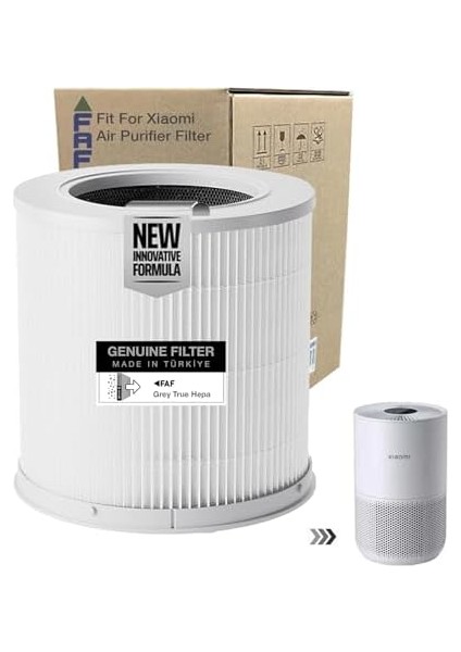 Fresh Air Filter /_ Smart Purifier 4 Kompakt Filtre ile Uyumlu 360 Cam Yeni Formullü Filtre Ø174XH174MM 4 Compact Filtre (Beyaz ) modelleri