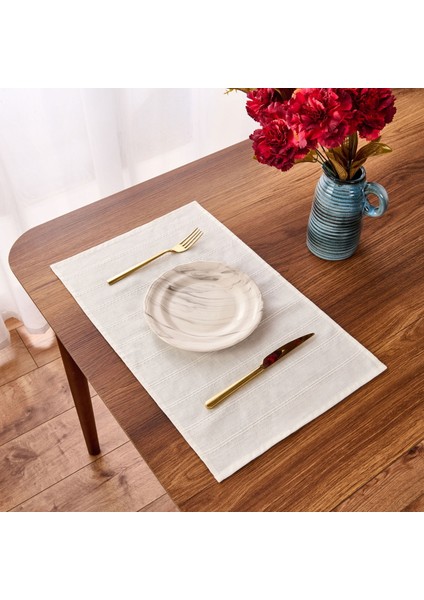 Soft Breeze 2'li Amerikan Servis - Kırık Beyaz - 30X50 cm