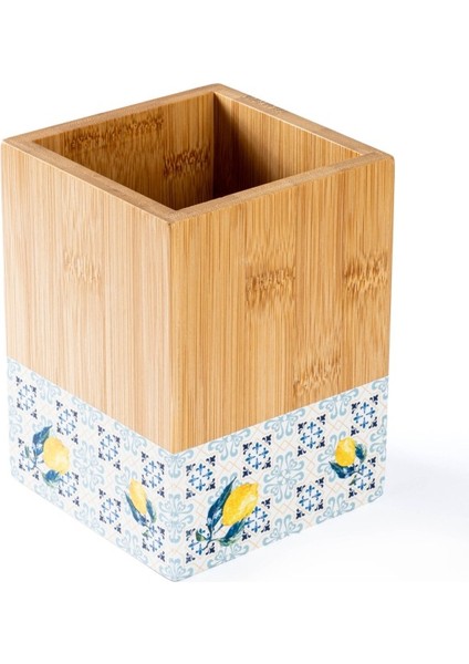 Bambu Desenli Çatal Kaşık Bıçak Kutusu 13.5X10CM