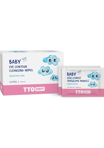 Tto Soft Baby Göz Çevresi Temizleme Mendili 12&apos;li