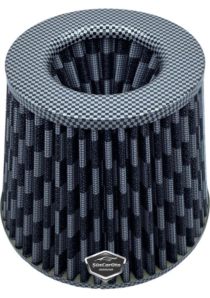 Carub Performans ve Ses Arttırıcı Açık Hava Filtresi +6 Hp Açık Tip Karbon 76 mm