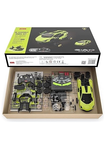 Rc Araba Kitleri Inşa Etmek Için, 1/18 Lamborghini Sian Supercar Montaj Bina Kiti Uzaktan Kumanda Ile, 72 Adet, Çocuklar ve Yetişkinler Için Kök Kitleri, Yaş 8 +, Yeşil modelleri