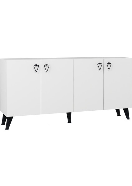 8199-1DD KB150 Konsol, Tv Ünitesi Beyaz-Siyah fırsatları