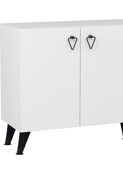 8199-1DD KB150 Konsol, Tv Ünitesi Beyaz-Siyah indirimleri