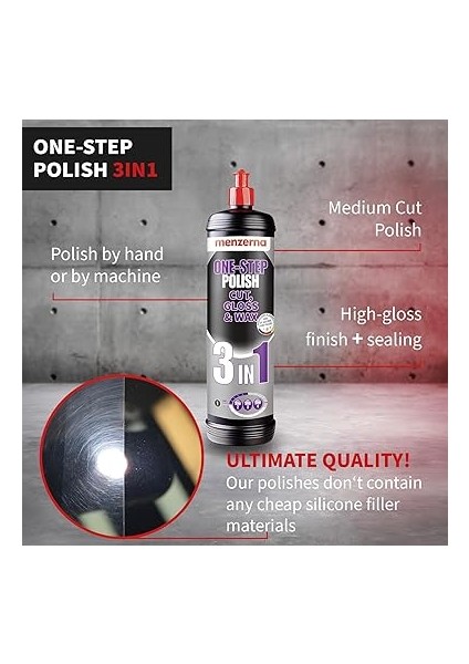 3'ü 1 Arada Tek Adım Cila - Orta Kesim Cila - Çok Parlak Kaplama ve Mühür Bir Arada (34 Oz) fiyatları