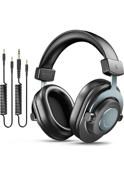 Podcast Izleme Için Kayıt Üzerinden Kulak Kablolu Kulaklıklar Için Stüdyo Monitör Kulaklıklar, Çıkarılabilir Kablolarla Rahat Ekipman Akışı 3,5 mm Veya 6,35 mm Jak, Siyah, Pc/mikser-H8