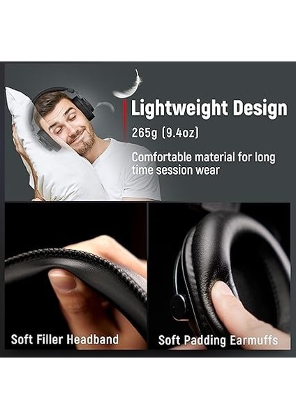 Podcast Izleme Için Kayıt Üzerinden Kulak Kablolu Kulaklıklar Için Stüdyo Monitör Kulaklıklar, Çıkarılabilir Kablolarla Rahat Ekipman Akışı 3,5 mm Veya 6,35 mm Jak, Siyah, Pc/mikser-H8 indirimleri