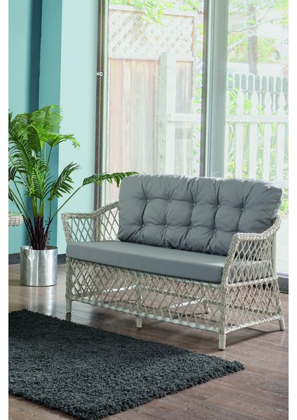 Rattan Icon Bahçe Mobilyası 2+1+1+Camlı Masa fırsatları