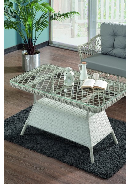 Rattan Icon Bahçe Mobilyası 2+1+1+Camlı Masa indirimleri