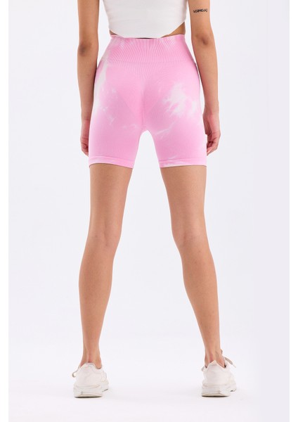 Spor Şort Batik Desenli Dikişsiz Esnek ve Toparlayıcı Push Up Kısa Şort modelleri