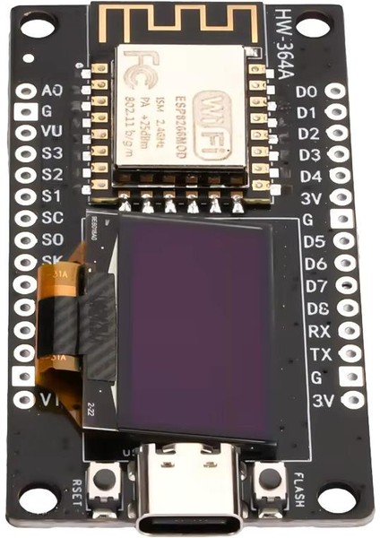 Nodemcu ESP8266 0.96 Inch OLED Wifi Geliştirme Modülü Type-C