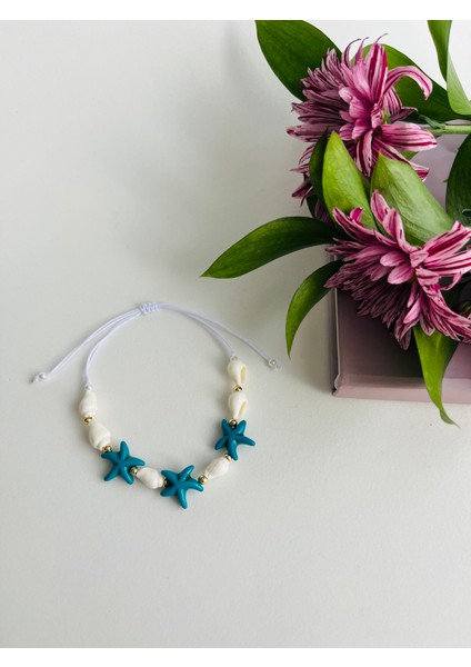 Deniz Yıldızlı Deniz Kabuklu Makrome Bileklik fiyatları