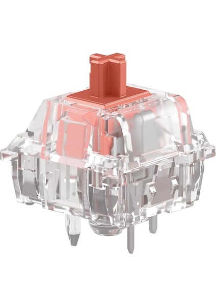 Gaming Fox Ultralight Lineer Anahtarlar (110 Adet), Mekanik Oyun Klavyeleri Için, Prelubed, Hotswap Klavyeler ve Oyunlar Için Sessiz Kırmızı Anahtarlar, Arkadan Aydınlatmalı Klavyeler Için