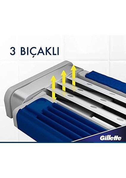 Gillette Blue3 Slalom Kullan At Tıraş Bıçağı 8'li Standart modelleri