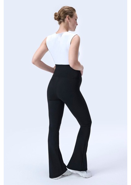 Imaj 716 Siyah Renk Toparlayıcı ve Extra Esnek Etkili Yüksek Bel Ispanyol Paça Hamile Tayt fiyatları