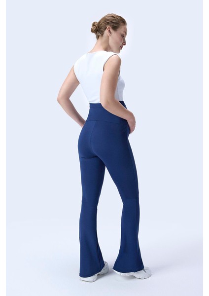 Imaj 716 Lacivert Renk Toparlayıcı ve Extra Esnek Etkili Yüksek Bel Ispanyol Paça Hamile Tayt fırsatları