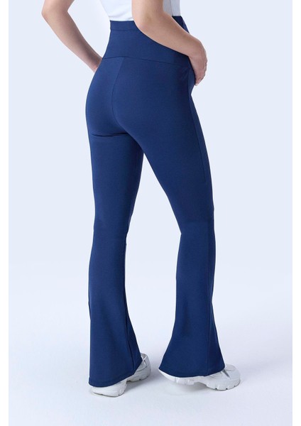 Imaj 716 Lacivert Renk Toparlayıcı ve Extra Esnek Etkili Yüksek Bel Ispanyol Paça Hamile Tayt indirimleri