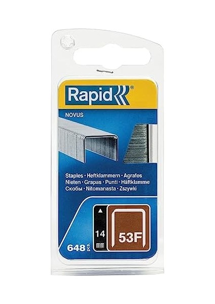 Zımba Teli Tip 53F, 14 mm Zımba, 648 Adet, El ve Elektrikli Zımba Makineleri Için Yassı Tel Kıskaçlar fiyatları
