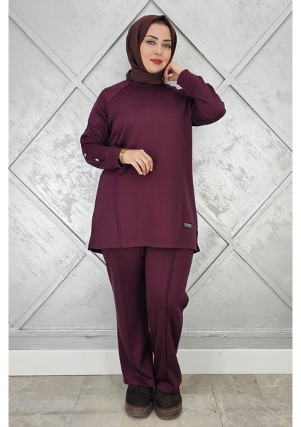Kadın Kol Düğme Detaylı Tesettür Takım modelleri
