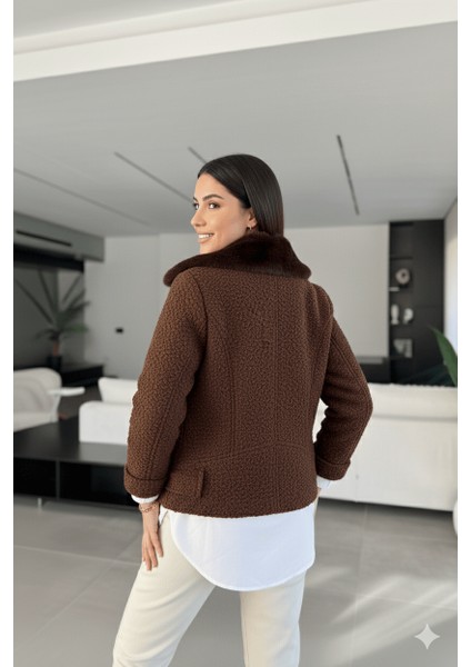 Kürklü Fermuar Çepli Ceket modelleri