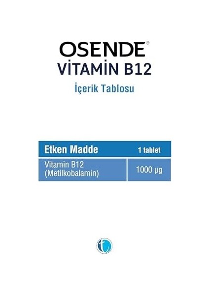 Osende Vitamin B12 30 Tablet fiyatları