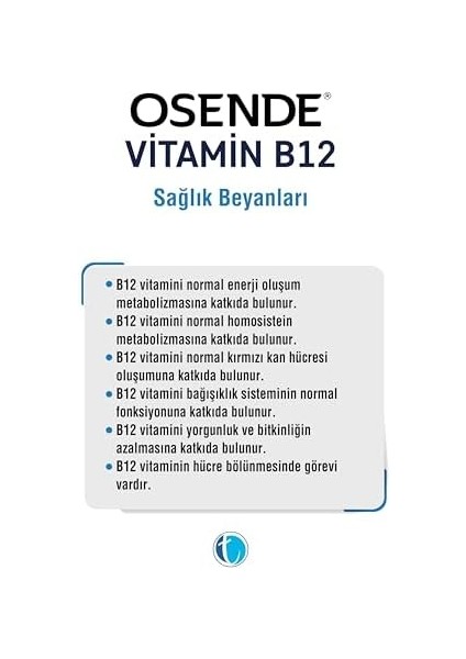 Osende Vitamin B12 30 Tablet modelleri