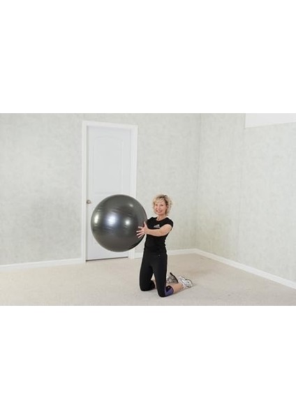 Black Mountain Products Professional Grade Stability 1000LBS Anti-Burst 2000LBS Statik Ağırlık Rated 65 cm Gym Ball 1000 Lb/65 cm Siyah
