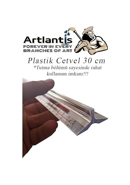 30 cm Plastik Şeffaf 1 Adet Tribli Desimetre Okul Sınıf Öğrenci Tutumu Kolay Cetvel 30 cm fiyatları