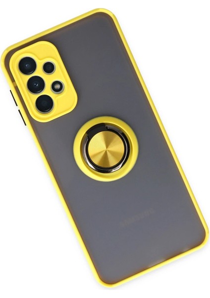 Samsung Galaxy A23 4g Kılıf Montreal Yüzüklü Silikon Kapak - SARI-(5796) - N486J100-M06486 fiyatları