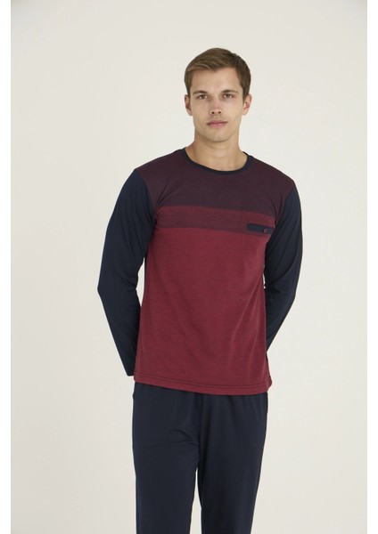 Mdb Kocabey 9217 Erkek O.yaka Flato Cepli Pijama Takım