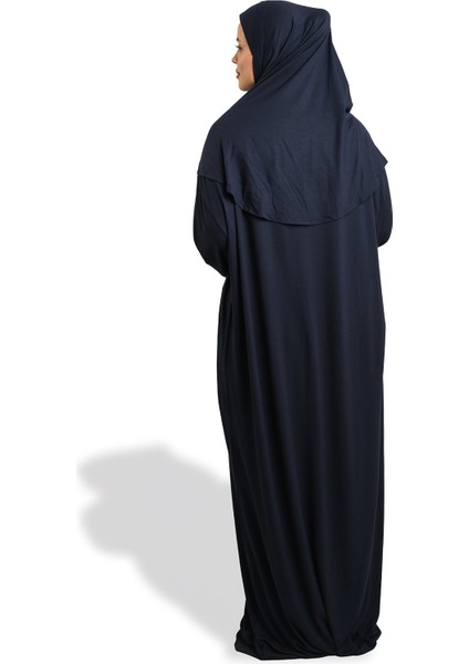 Lacivert Iki Parça Namaz Elbisesi Viskon Düz 2504_02 fırsatları