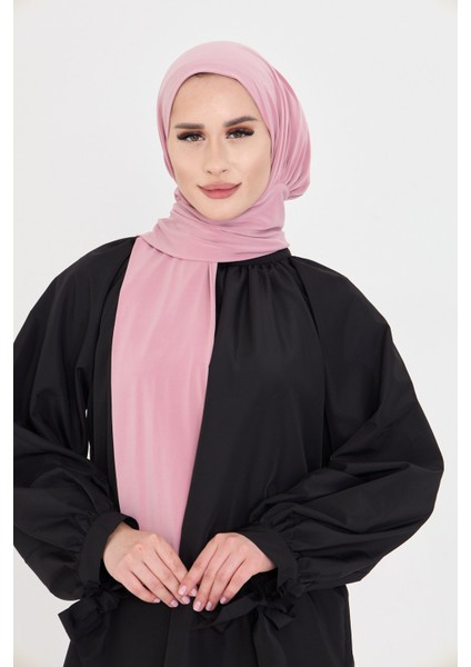 Pudra Pratik Hazır Geçmeli Tesettür Bone Sandy Boyunluklu Çıtçıtlı 2505_06