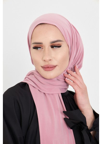 Pudra Pratik Hazır Geçmeli Tesettür Bone Sandy Boyunluklu Çıtçıtlı 2505_06