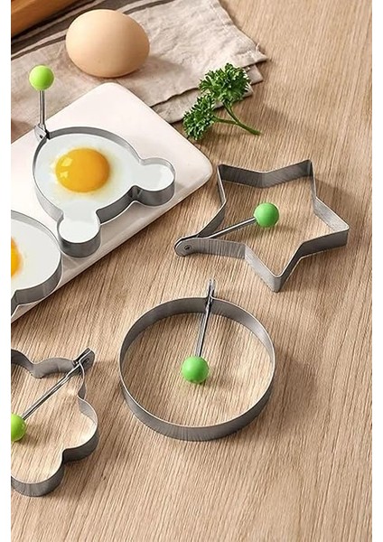 Daire Şeklinde Metal Omlet Yumurta ve Krep Kalıbı, Dayanıklı Mutfak Aksesuarı modelleri