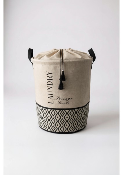 Büzgülü Çamaşır Sepeti – Bohem Alt Desenli, Üstü D indirimleri