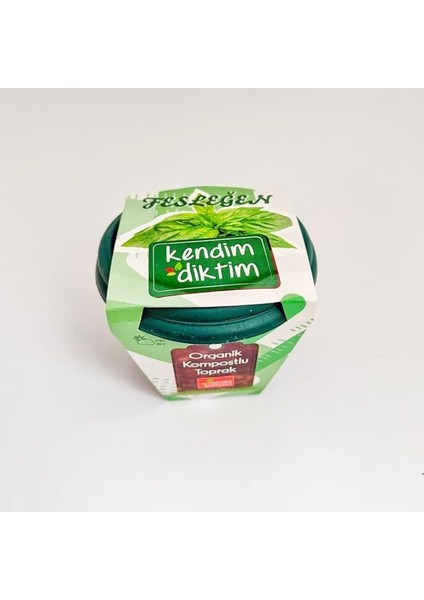 Bahçeci - Kendim Diktim Mini Saksıda Fidelik Dikim Seti - Fesleğen