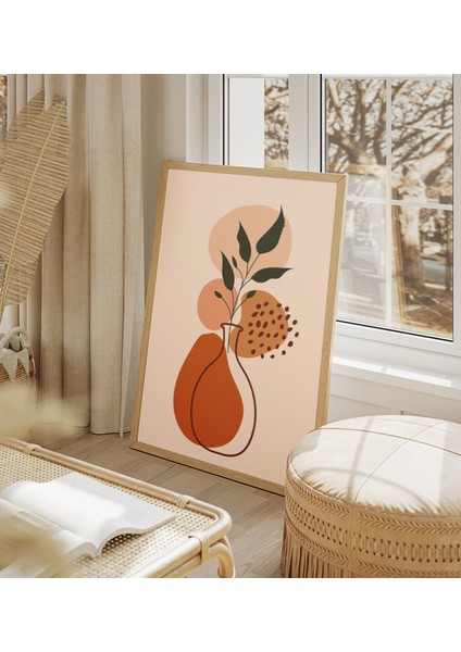 Minimalist Vazo Sanatı Soyut Çerçeve Görünümlü 3'lü Mdf Poster modelleri