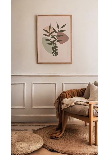 Doğanın Renkleriyle Soyut Anlar Çerçeve Görünümlü 3'lü Mdf Poster modelleri