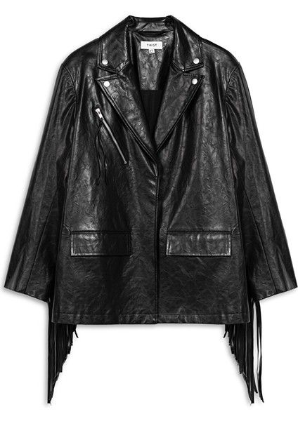 Deri Görünümlü Püsküllü Blazer TW6250106027001 fiyatları