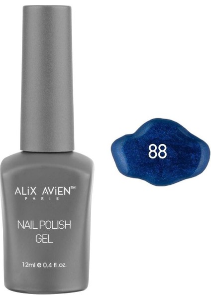 Alıx Avıen Işıltılı Lacivert Kalıcı Oje 88-Yoğun Renk Veren Jel Oje 12 Ml-Nail Uv Gel Polish 88 fiyatları