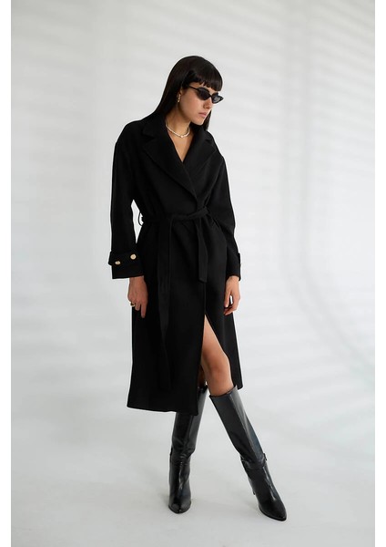 Kadın Gold Dügmeli Kaban