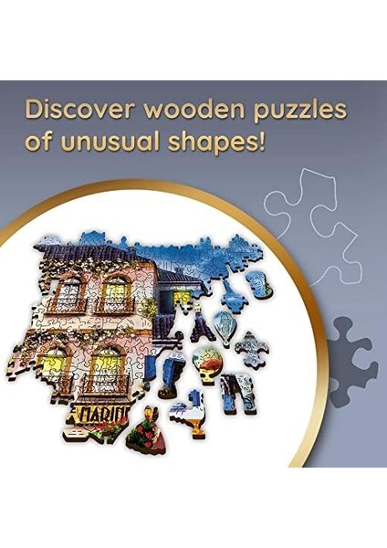 TR20142 1000 Parça Ahşap El Sanatları Düzensiz Şekiller 100 Figür Anıtlar ve Semboller Yetişkinler ve Çocuklar Için Modern Bulmaca Kendin Yap 12+ Ahşap Fransız Sokak fiyatları