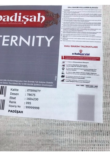 Eternity Serisi 78675 095 Salon Halısı ve Oturma Odası Halısı indirimleri