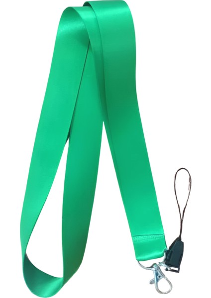 Yeşil Renk Boyun Askı Ipi ve Telefon Askısı + Kartlık