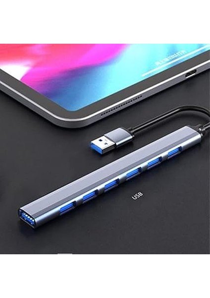 USB 3.0 7 Portlu Hub Otg Çoğaltıcı Pc Bilgisayar Uyumlu Veri Aktarımı Mouse Klavye Bağlantısı ADS303A modelleri