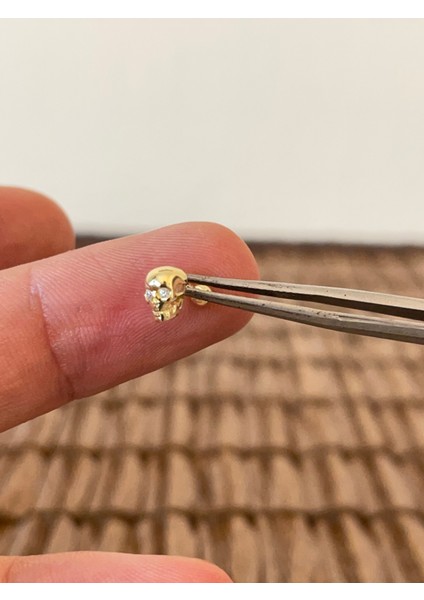 925 Ayar Gümüş Iskelet Taşlı Göz Kıkırdak Helix Tragus Piercingi Gümüş Piercingi fiyatları