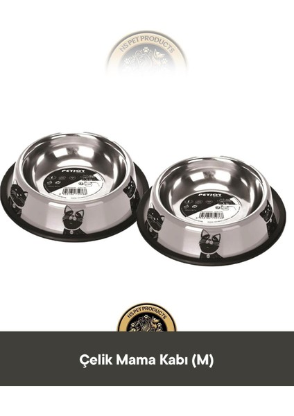 2'li Çelik Mama Kabı (M)