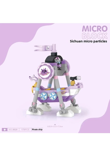 Hareket Eden Lunapark Serisi Mikro Bloklar - Korsan Gondol 170 Parça 10+ Yaş - Lunapark Maketi fiyatları